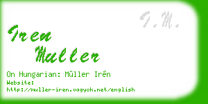 iren muller business card
